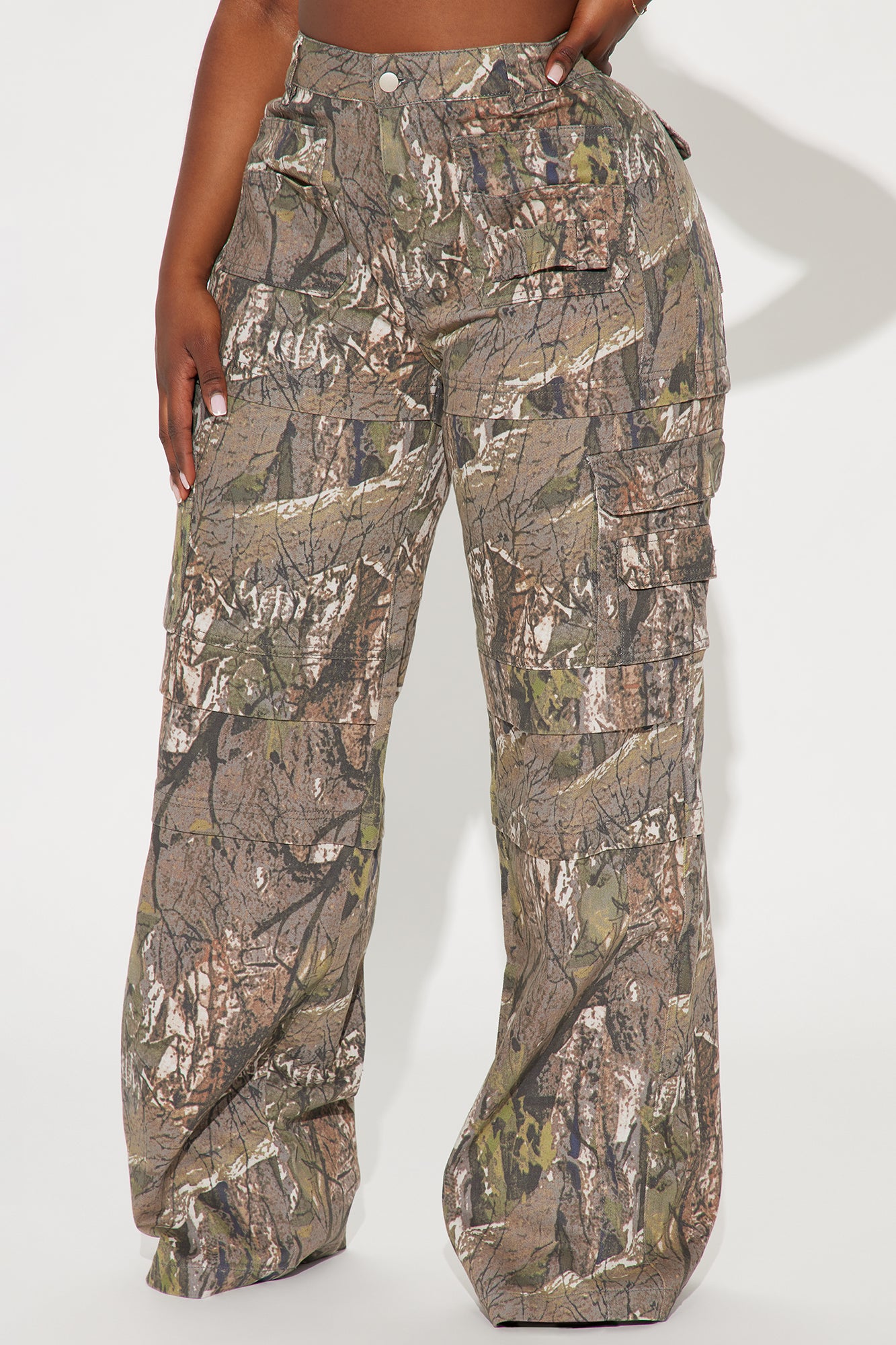 Tall Bree Camo Stretch Cargo Jean - Olive/combo - Image 6