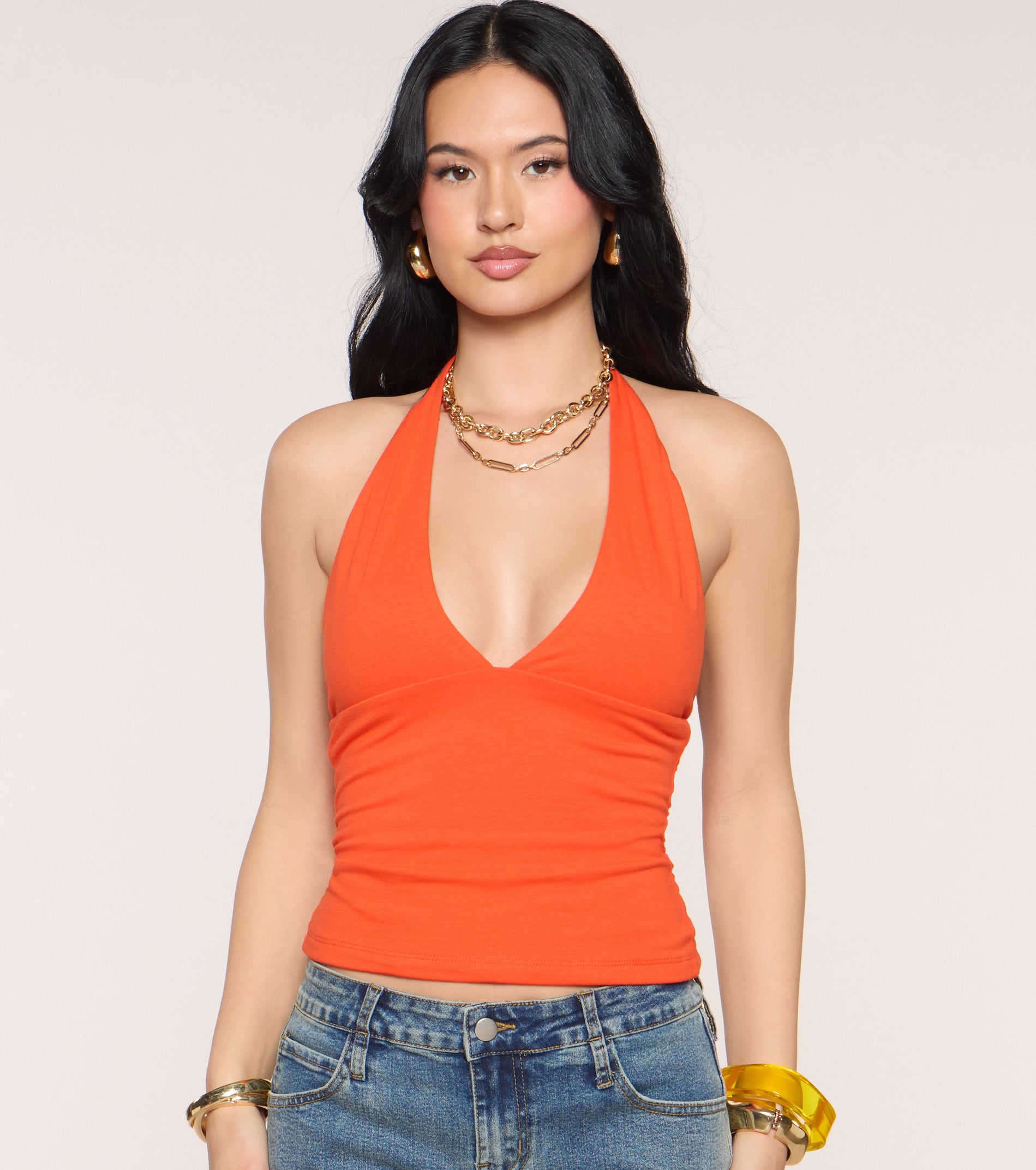 Keep It Cute V-Neck Halter Top - Image 4